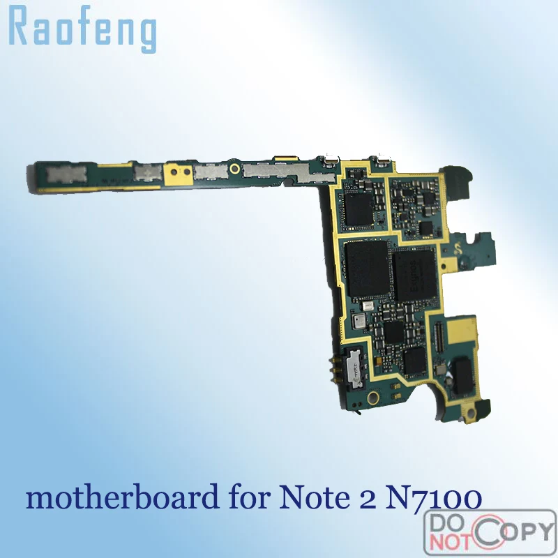 

Raofeng Well worked For Samsung Galaxy Note 2 N7100 Motherboard Unlocked mainboard Logic Board with chips