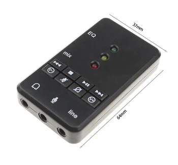 כרטיס קול USB כולל כבל