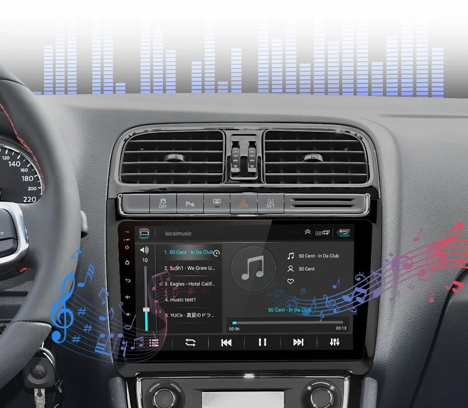 Junsun/Автомобильный мультимедийный плеер 2 Din Авто Android 8,1 радио для мужские Поло 2009 2010 2011 2012 2013 без DVD