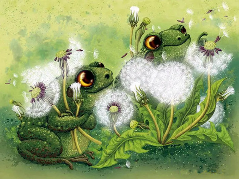 5D Diy Diamond Painting Dandelion Diamond Embroidery Beautiful Butterfly squareround Drill Vertical Print Round Diamond Plant (15)