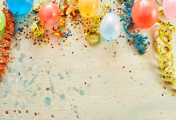 

Laeacco Kids Backdrops For Photography Colorful Balloons Ribbon Celebration Party Photo Backgrounds Photocall For Photo Studio