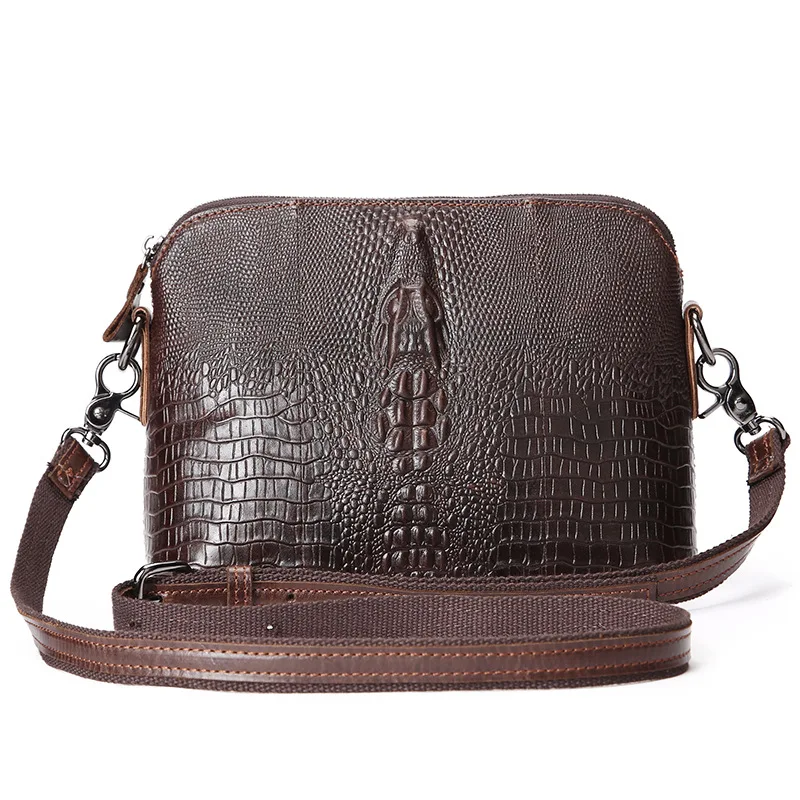 

Genuine Leather bag Men Bags Fashion Male Messenger Bag Men's Briefcase Crocodile Pattern Man Casual Crossbody bags Shoulder