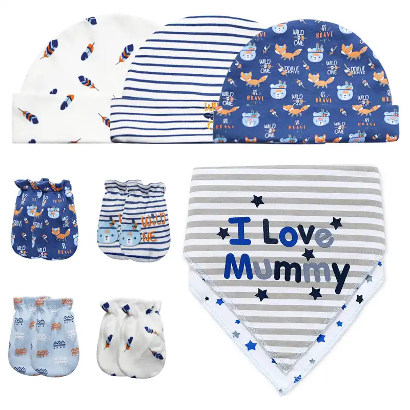 newborn caps and mittens