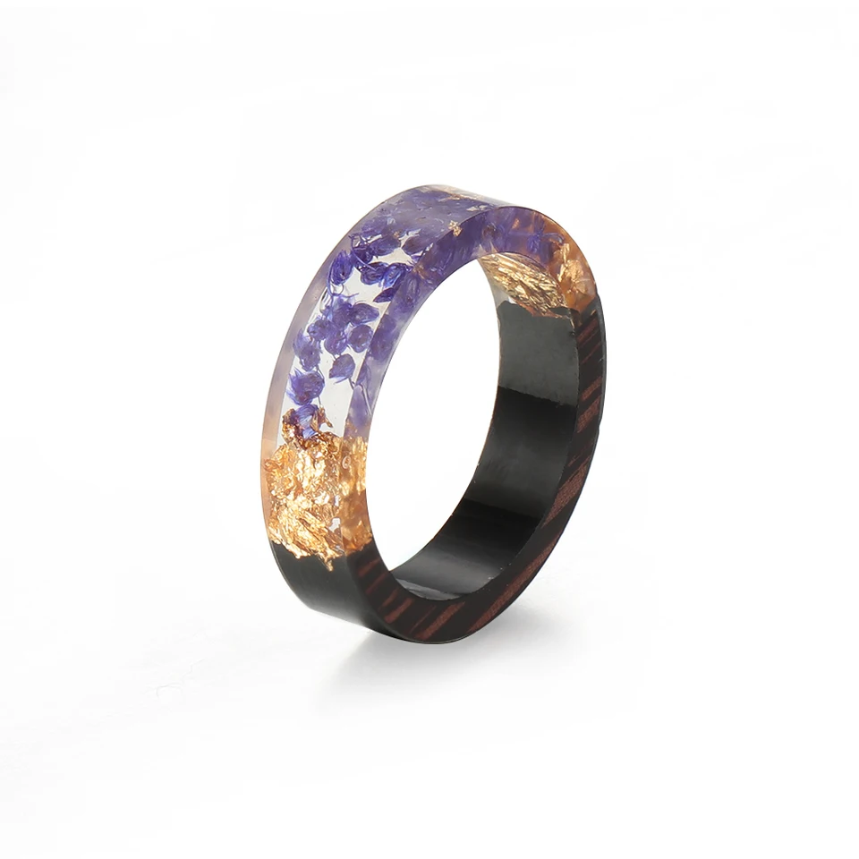 Fashion Resin Wood Rings For Women 2020 New Design Round Statement Flower Wooden Band Finger Ring Female Handmade Jewelry Gifts Rings Aliexpress