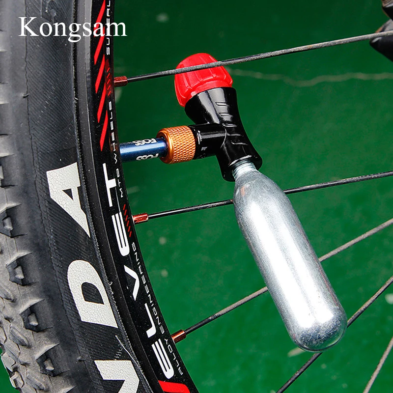 

Bicycle Inflator Head Compatible For Presta Schrader Valve CO2 Pump Accessories Road MTB Mountain Bike Air Inflator Accessories