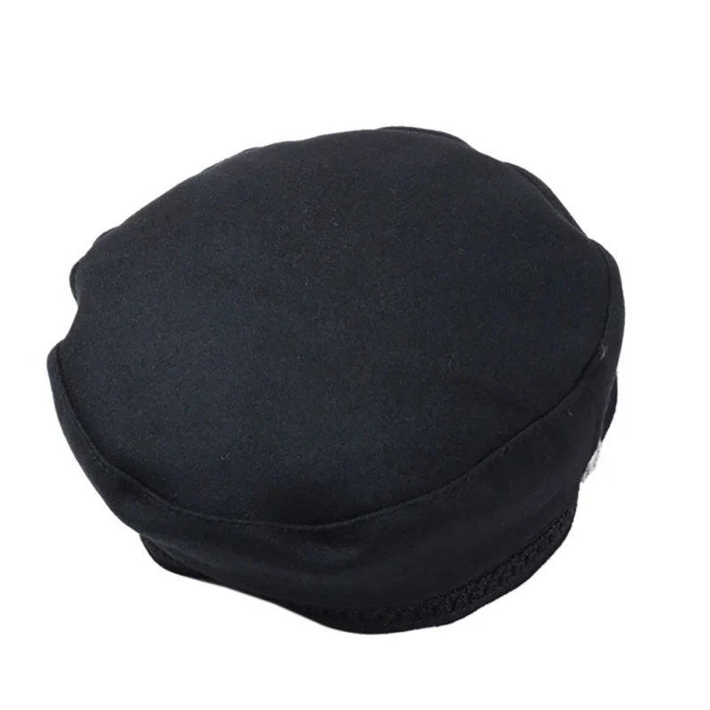 Модная черная шляпа Кепка Женская Повседневная Уличная веревка плоская кепка элегантная однотонная осень-зима теплый берет шляпа женский стиль