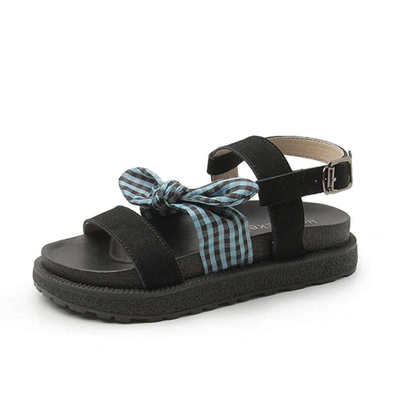 

2019 Summer Sandals For Women Roman Shoes Bow-knot Peep-toe Flat Shoes Bohemia Leather Sandals Shoes Woman Mujer Ladies Footwear