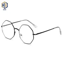 Брендовые дизайнерские нестандартные очки, оправа для мужчин и женщин, полигон, металлические очки, очки по рецепту, очки