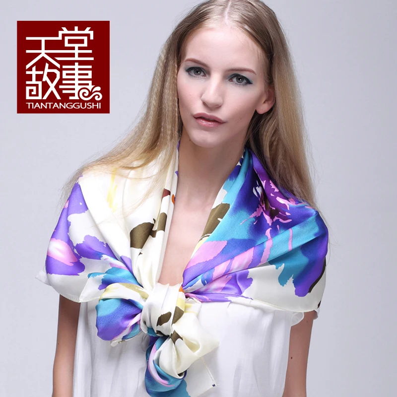 Mulberry silk scarf 2014 spring autumn women's design long silk scarf