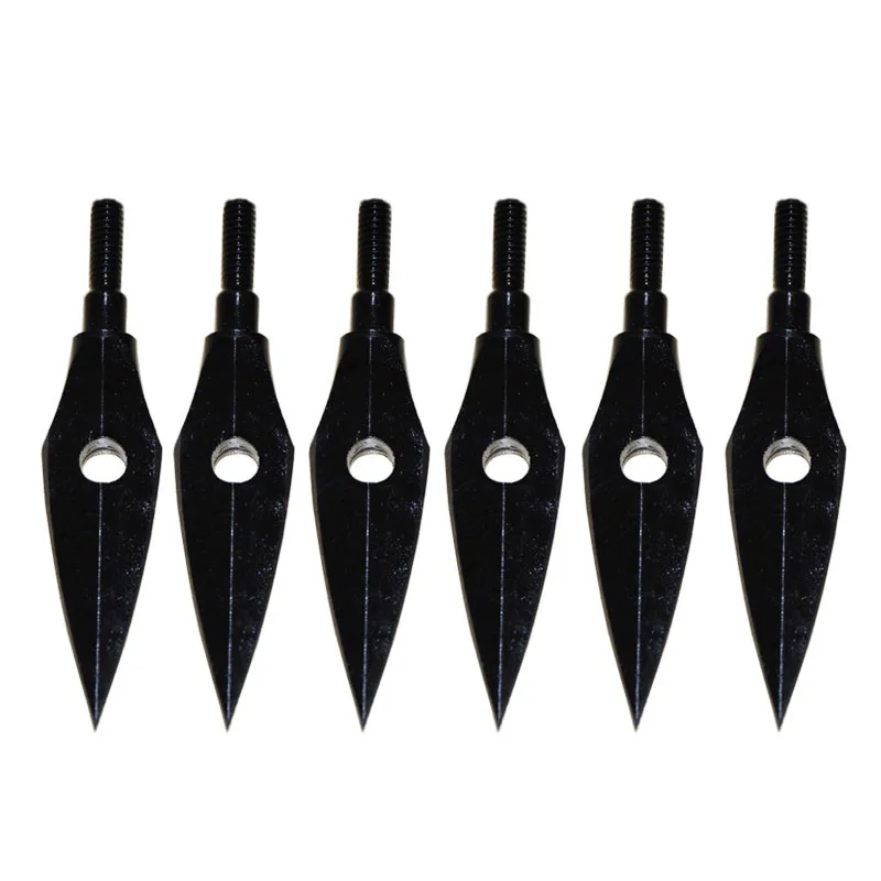 6pk Screw In Broadhead 150grain Hunting Arrow Head Black Steel Shooting