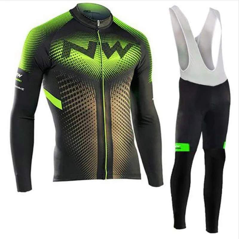 NW NORTHWAVE осенние длинные велосипедные комплекты одежды желтый Майо Ropa Ciclismo Invierno MTB велосипедные майки спортивная одежда для велосипеда