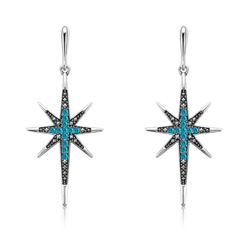 

Fashion Luxury Star Earrings For Women personality Rhinestone Dangle Charms Earrings Statement Jewelry Wedding Banquet Gift W15