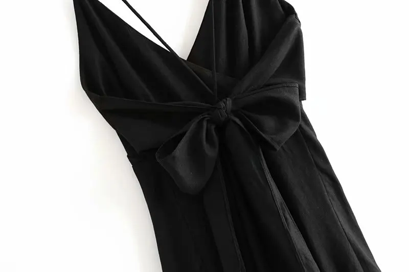 Женское платье mididress 2019 Новая мода без рукавов однотонное с v образным вырезом