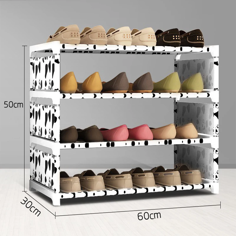 Новая полка для обуви с четырьмя этажами, полка для обуви с высотой 50 см, мужская и женская обувь для спальни
