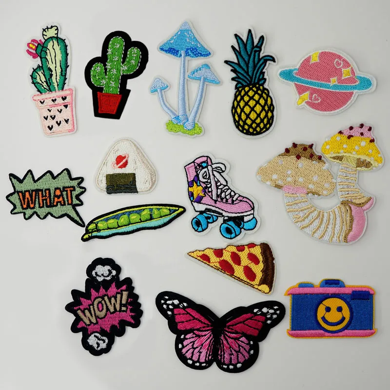

Desert Green Oasis Ecology Iron On Patches Sewing Embroidered Applique for Jacket Clothes Stickers Badge DIY Apparel Accessories
