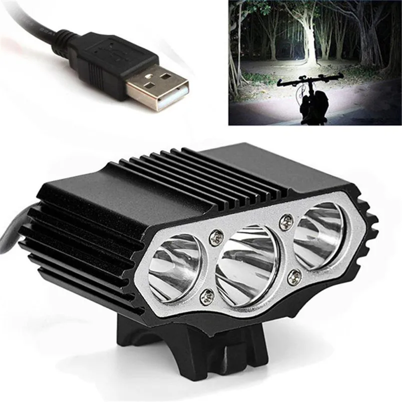 Discount T6 LED Bike Light 12000 Lm 3 x XML 3 Modes Bicycle Lamp Headlight Cycling Torch bike light led flashlight #4A27 &D 1