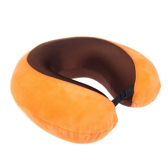 Летом и зимой простой шить посылка сбоку пены памяти формы U подушка для шеи ухода подголовник для отдыха подушки путешествия - Цвет: orange