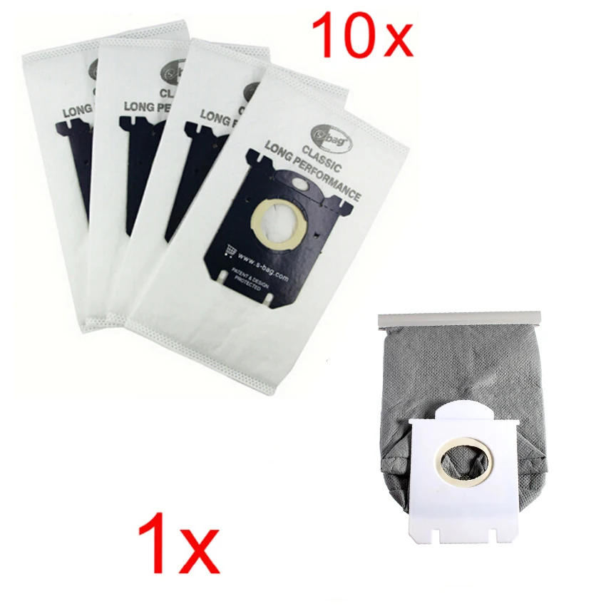 

super price 10x Vacuum Cleaner Dust Bags s-bag and 1x washable bag fit for Philips Electrolux Cleaner Free Shipping