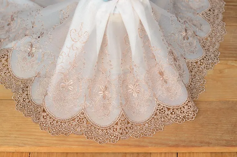 Аксессуары для одежды элегантные белые марлевые водорастворимые кружева с вышивкой 18,5 см шириной H1802