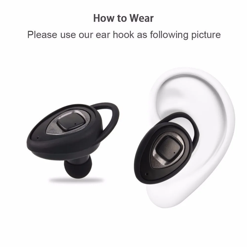 XIAOWU мини K5S Wireles наушники вкладыши Bluetooth 4 1 Портативный с микрофоном спортивные