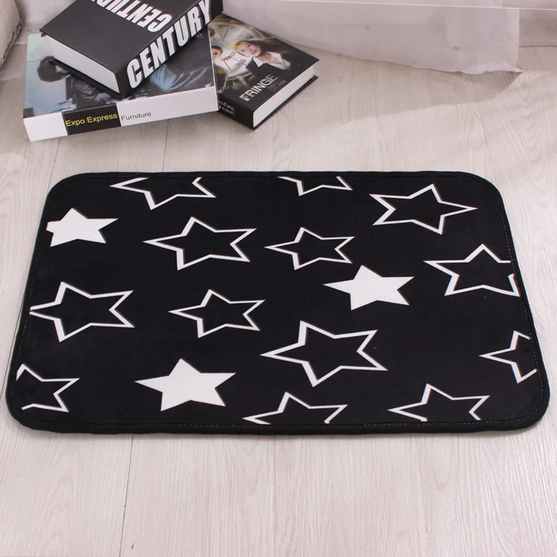 Geometric Welcome Door Mats Hallway Rugs Anti-slip Mats For Bathroom Absorbent Bedroom Floor Carpets Bedside Foot Mats