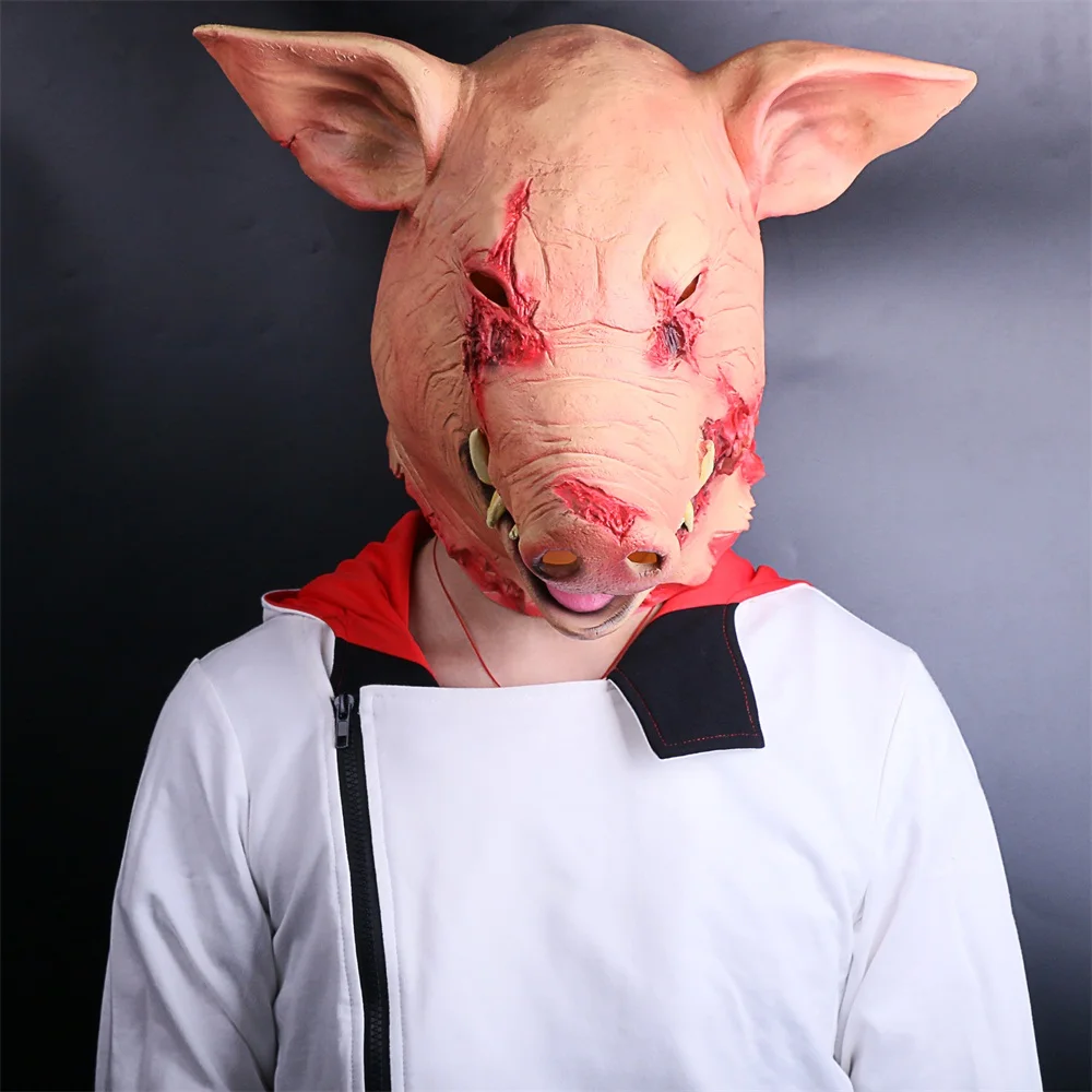 Durable Pig Mask Terror Masquerade Pig Masks Halloween Party Accessory Props New (7)