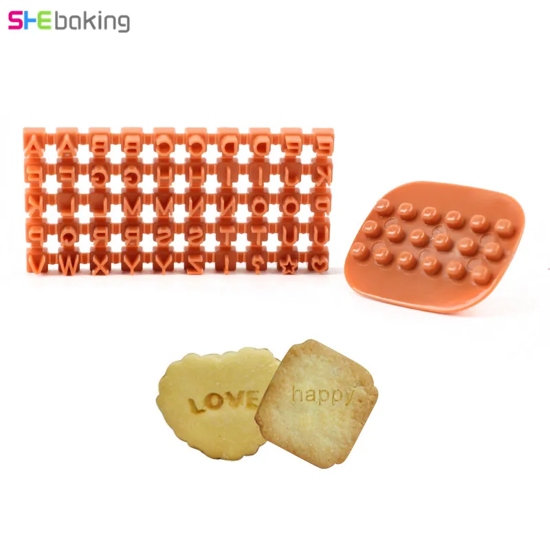 

Shebaking 1pc Alphabet Letter Biscuit Cookie Cutter Mould Press Stamp Embosser DIY Fondant Cake Decorating Tools Baking Molds