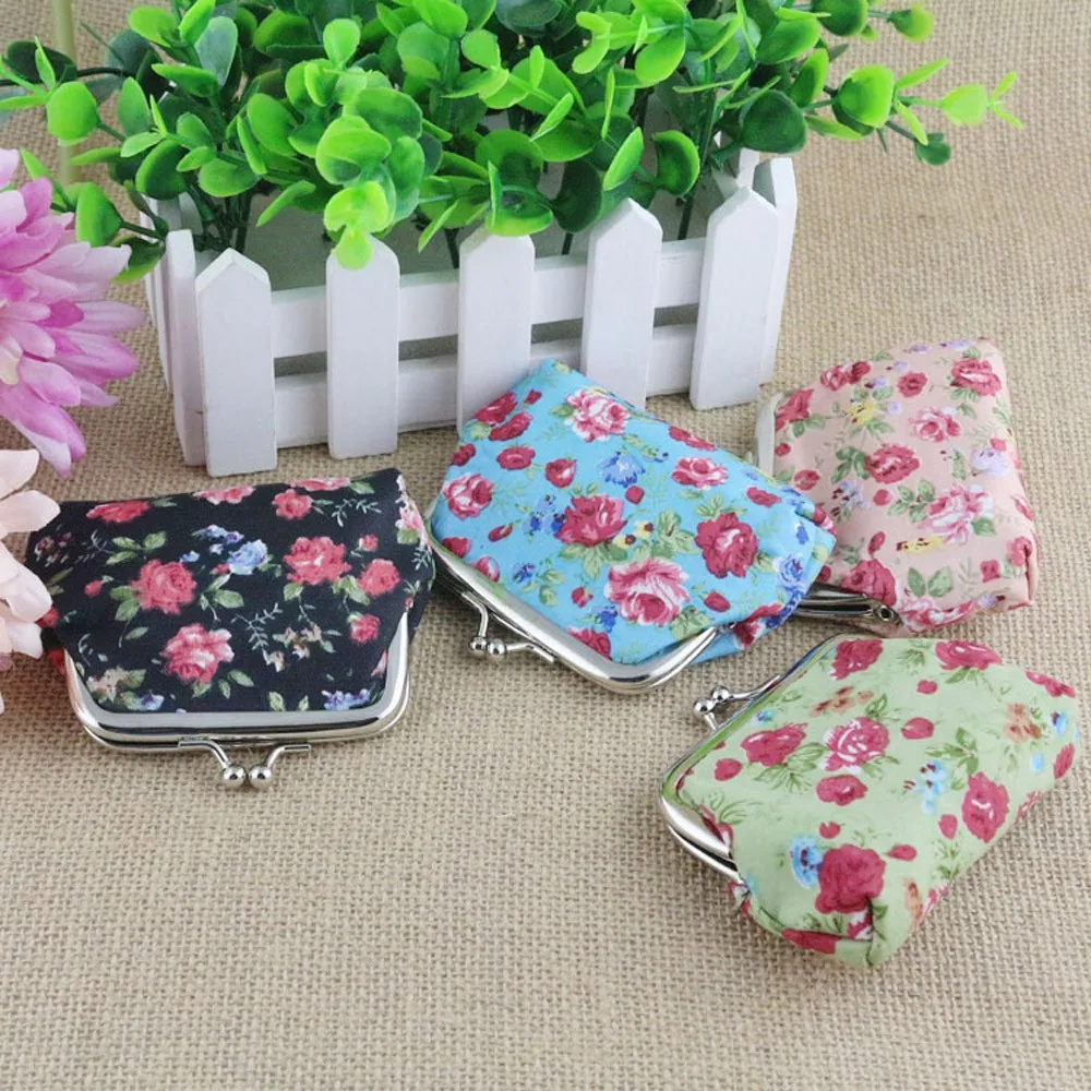 

Coin Pures Wallet For Women's Handbag Vintage Flower Retro Wallet Visiting Card Holder Purse For Coins Kids Clutch Money Bag