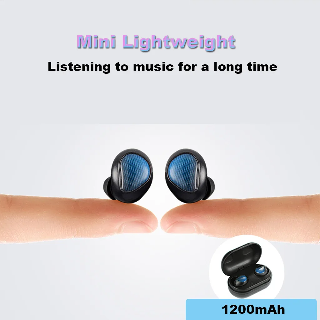 Для Носимых устройств Blueteeth 5,0 TWS Sport IPX5 гарнитура Беспроводные наушники с 1200 мАч зарядная коробка дропшиппинг