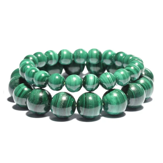 En gros 5 pièces bricolage Malachite pierre naturelle perles Bracelet pierre verte guérison cristal Bracelet pour