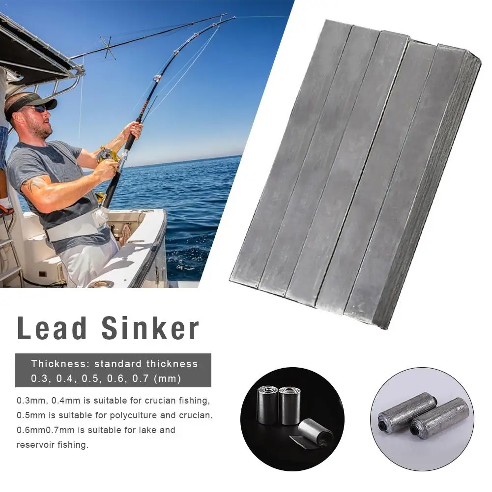 

Wholesale 0.3MM/0.4MM/0.5MM/0.6MM/0.MM Lead Sheet Strip Lead Sinker Tin Roll Fishing Supplies Fishing Accessories Fishing Tackle