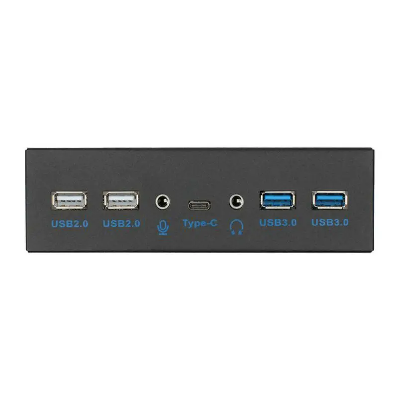 7 портов USB 3,1 TYPE-C USB 3,0 концентратор передняя панель с 3,5 мм аудио+ Тип C+ USB3.0+ usb 2,0 кронштейн для рабочего стола 3," флоппи