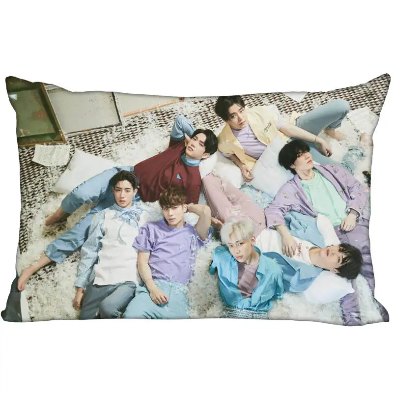 

New Arrival Custom GOT7 Satin Pillowcase 45x35cm (one side) Printed Zipper Pillow Cover Custom your image gift