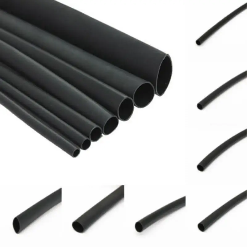 

1.2m 3:1 Black Heatshrink Tube Polyolefin Heat Shrink Tubing Adhesive Glue Lined Tube Sleeving Diameter 2.4-12.7mm