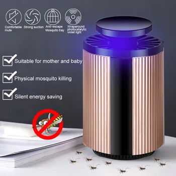 

USB Chargeable Bug Mosquito Zapper With 360 Degrees Strong Fan Suction LED Trap Lamp Pest Mosquito Killer Night Lamp