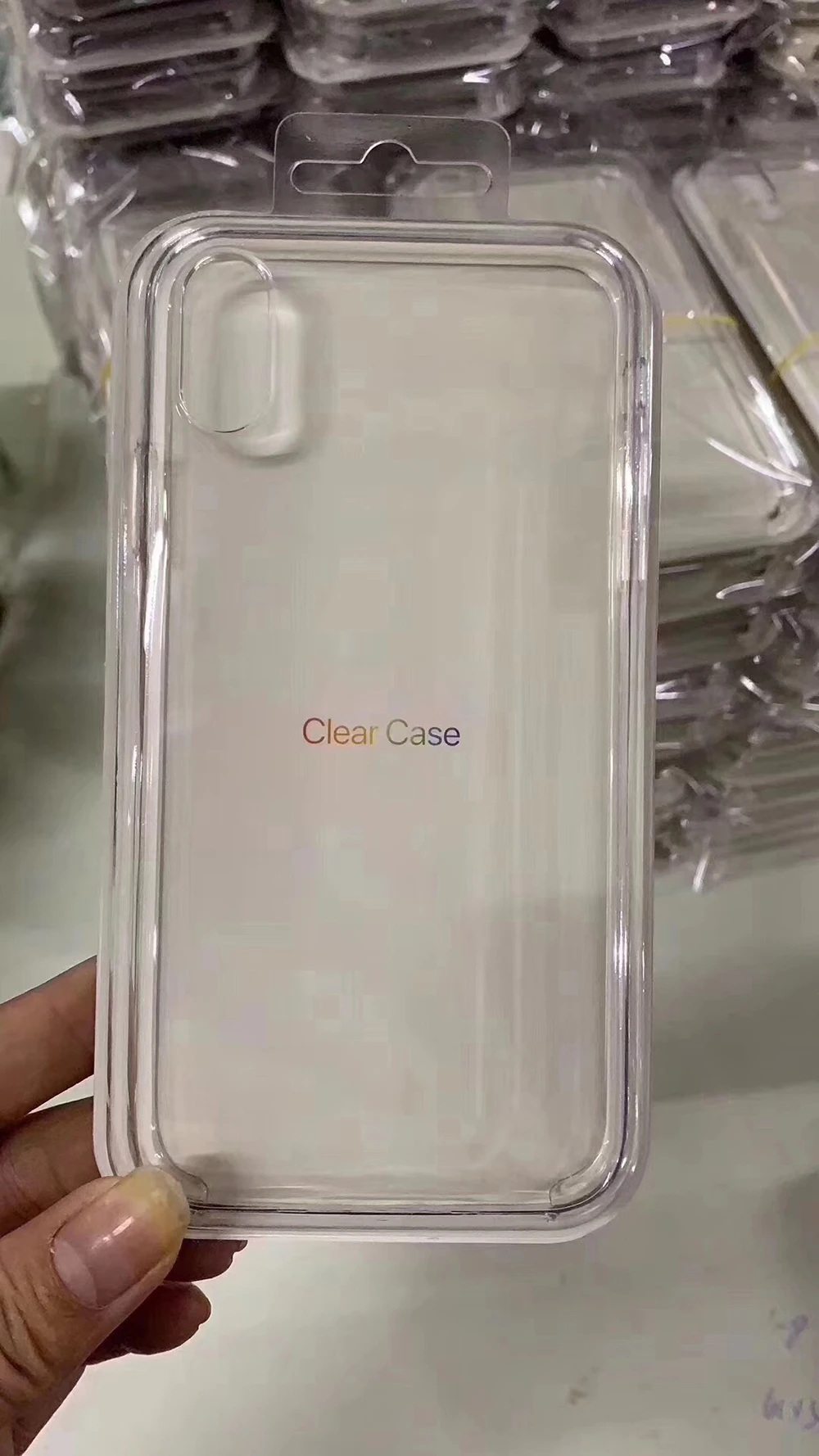 Официальный Стиль Прозрачный чехол для iPhone 6 6S 7 8 Plus Fundas Прозрачный чехол для apple 1:1 X XS MAX XR Coque Розничная коробка