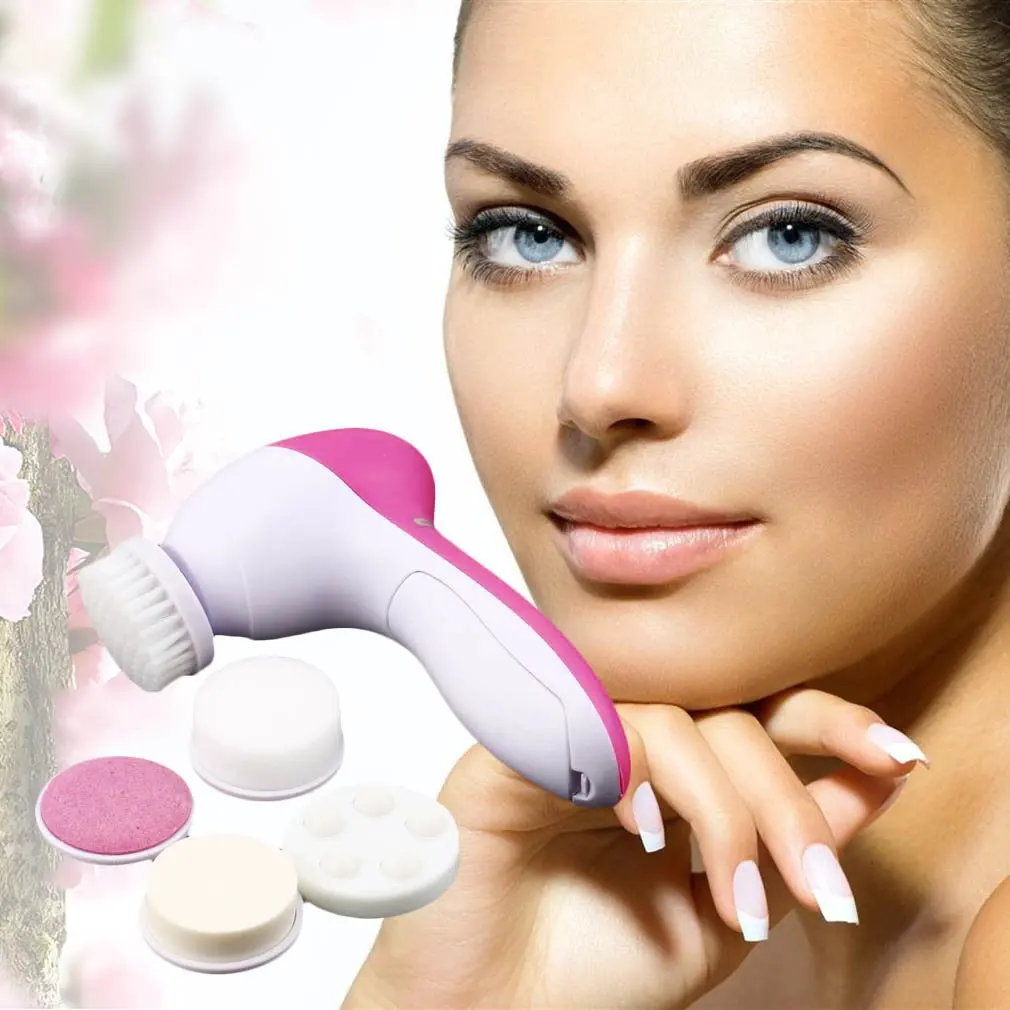 

5 in 1 Electric Wash Facial Liffting Massager SPA Pore Cleaner Body Cleansing Massage Mini Skin Care Brushes