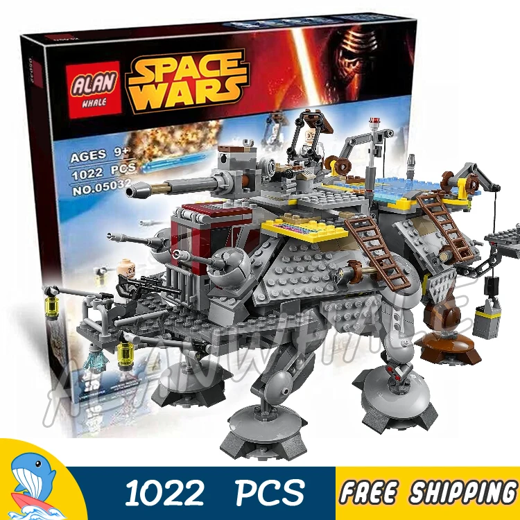 

1022pcs New Space Wars Universe Captain Rex's AT-TE Tanks 05032 Model Building Blocks Assemble Toys Bricks Compatible with Lego