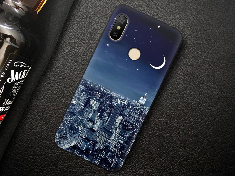 JURCHEN Phone Case For Xiaomi Redmi 6 Pro Case Global Version Cartoon Soft Silicone TPU Back Cover For Xiaomi Mi A2 Lite Case