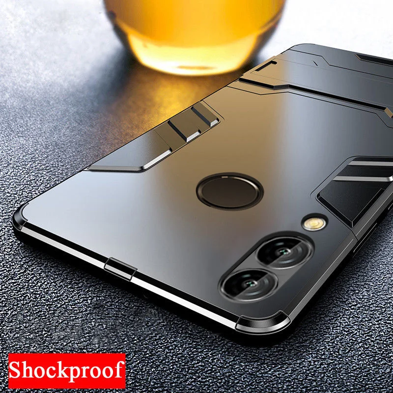 

case For Huawei Honor 8C Case Shockproof TPU+PC Hard Plastic with Stand Dual Hybrid Back Cover Case For Honor 8C Cover