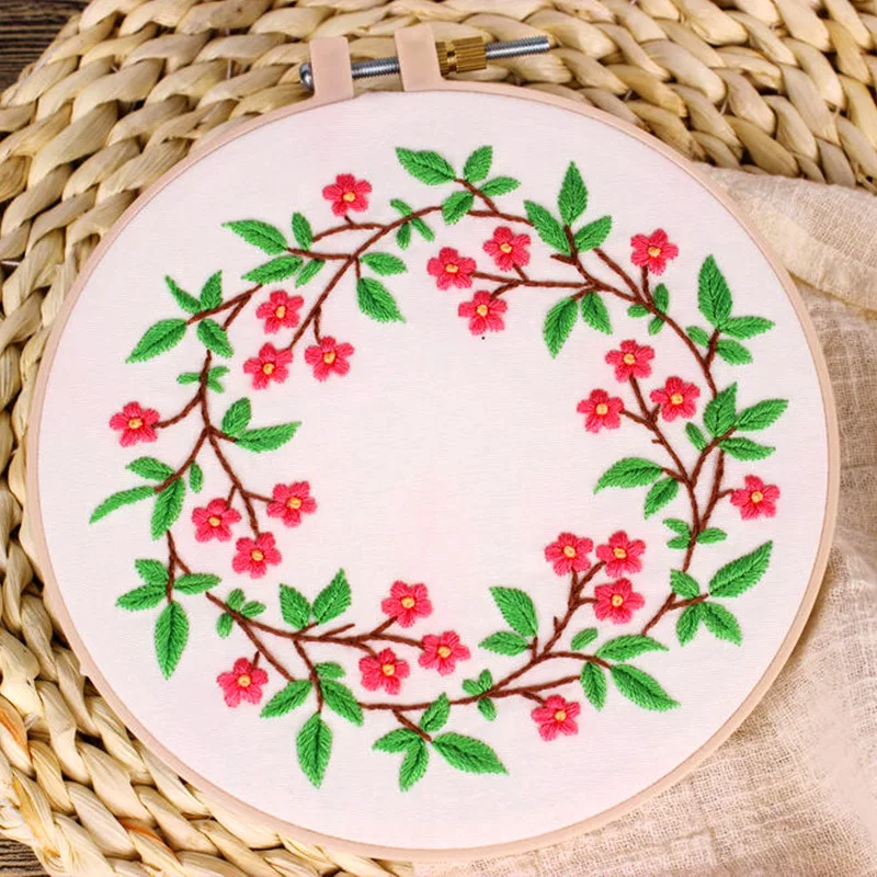 DIY ленты вышивка для начинающих рукоделие Наборы вышивки крестом Красочные цветы