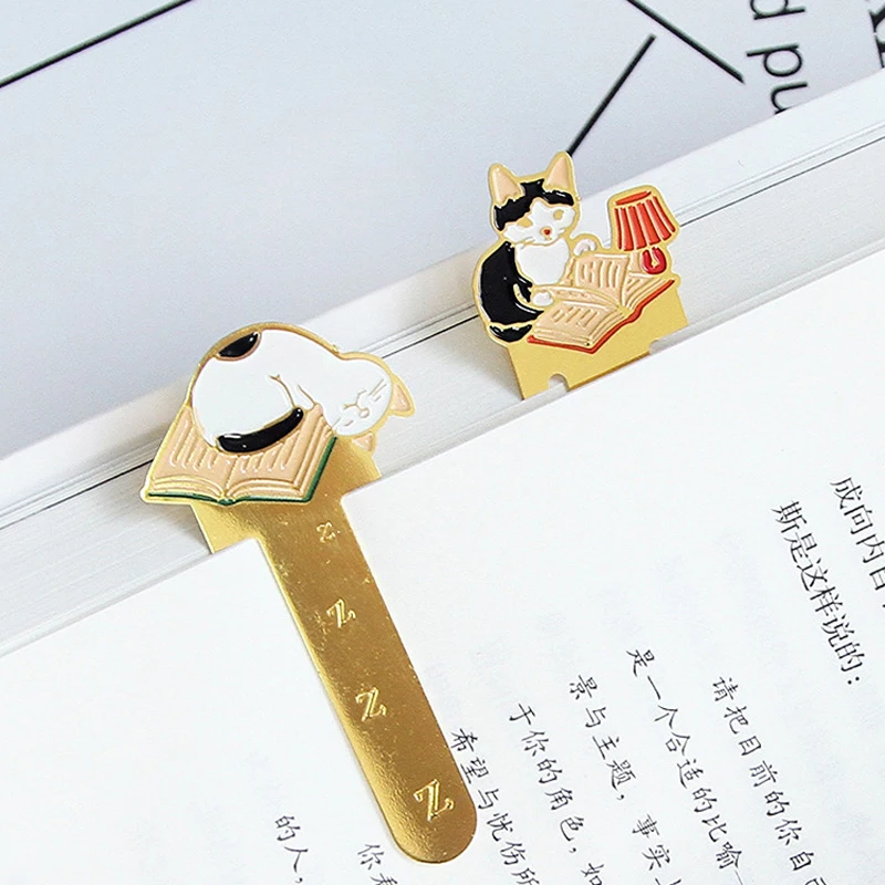 4 шт./партия, милая керамическая металлическая закладка для чтения, японская винтажная полая Закладка для книг, подарок, канцелярский школьный офисный товар