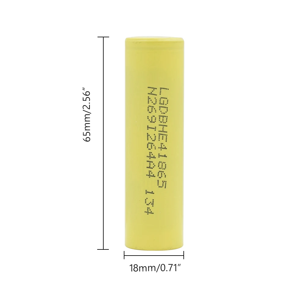2019 YCDC 100% Новый оригинальный 35A высокий расход 18650 LG HE4 IMR аккумуляторная батарея 2500