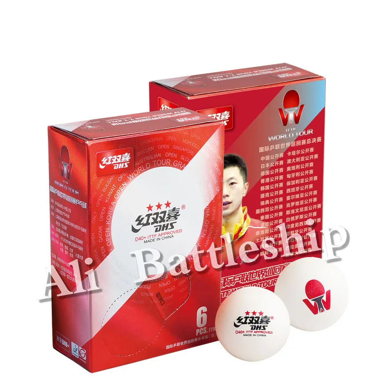 

2019 Dhs Ittf World Tour Table Tennis Balls 3 Star D40 Material Plastic Poly