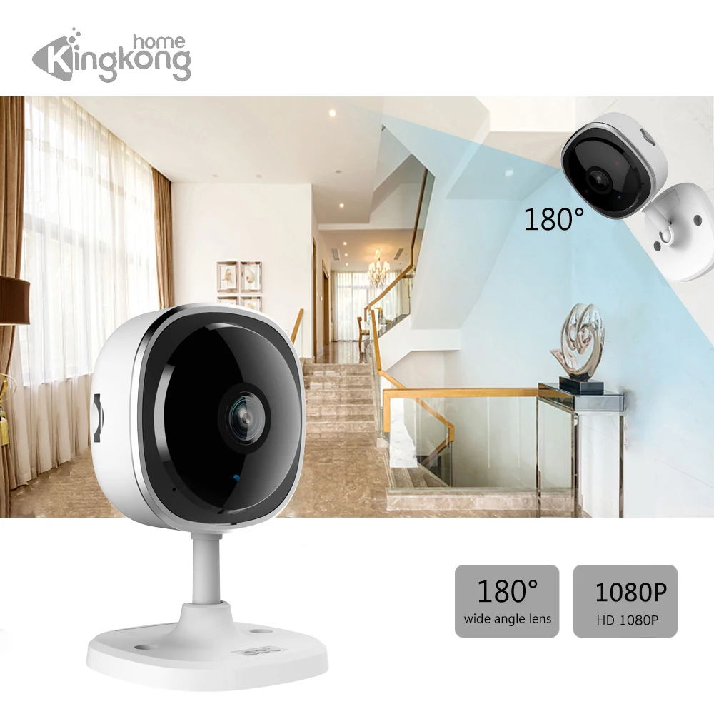 Kingkonghome 1080P Video Surveillance Mini IP Camara Indoor IR Night Vision WiFi Wide Angle font b