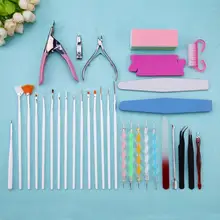 15 шт./компл. кисти для ногтей УФ-гель наращивание ногтей покрытие для маникюра украшение для удаления пыли файлы для точечного нанесения кисти комплекты ручек