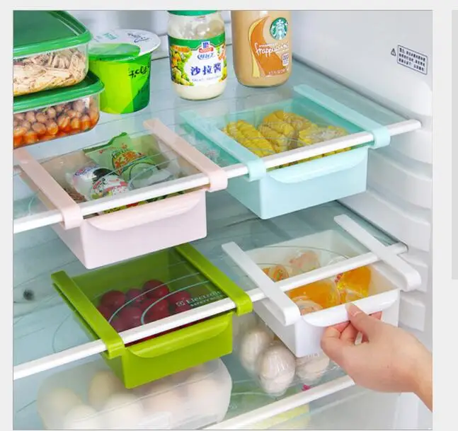 

Fridge Storage Rack Layer Partition Refrigerator Storage Holder Food Fresh Crisper Rack Container Storage Box