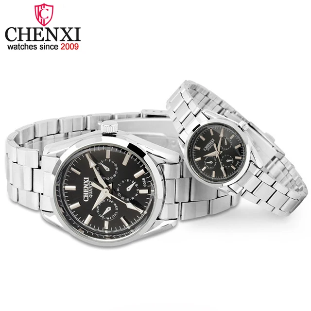 CHENXI Brand Luxury Quartz WristWatch 3 Small Decoration Dial Lover Couple Watch CHENXI Brand Luxury Quartz WristWatch 3 Small Decoration Dial Lover Couple Watch
