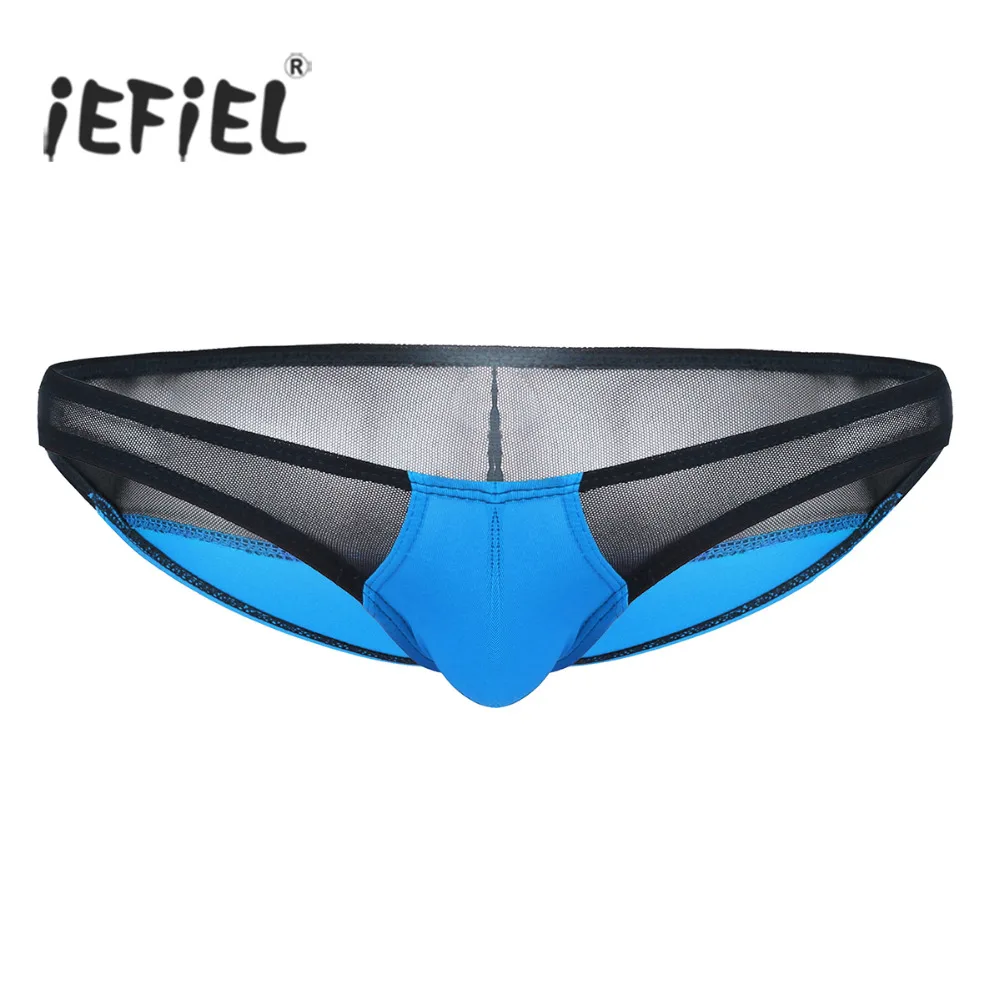 

Mens Nylon Slip Hommes Mesh Splice Semi Wetlook See-through Underwear Men Low Rise G-string Thong Mini Briefs Lingerie Panties