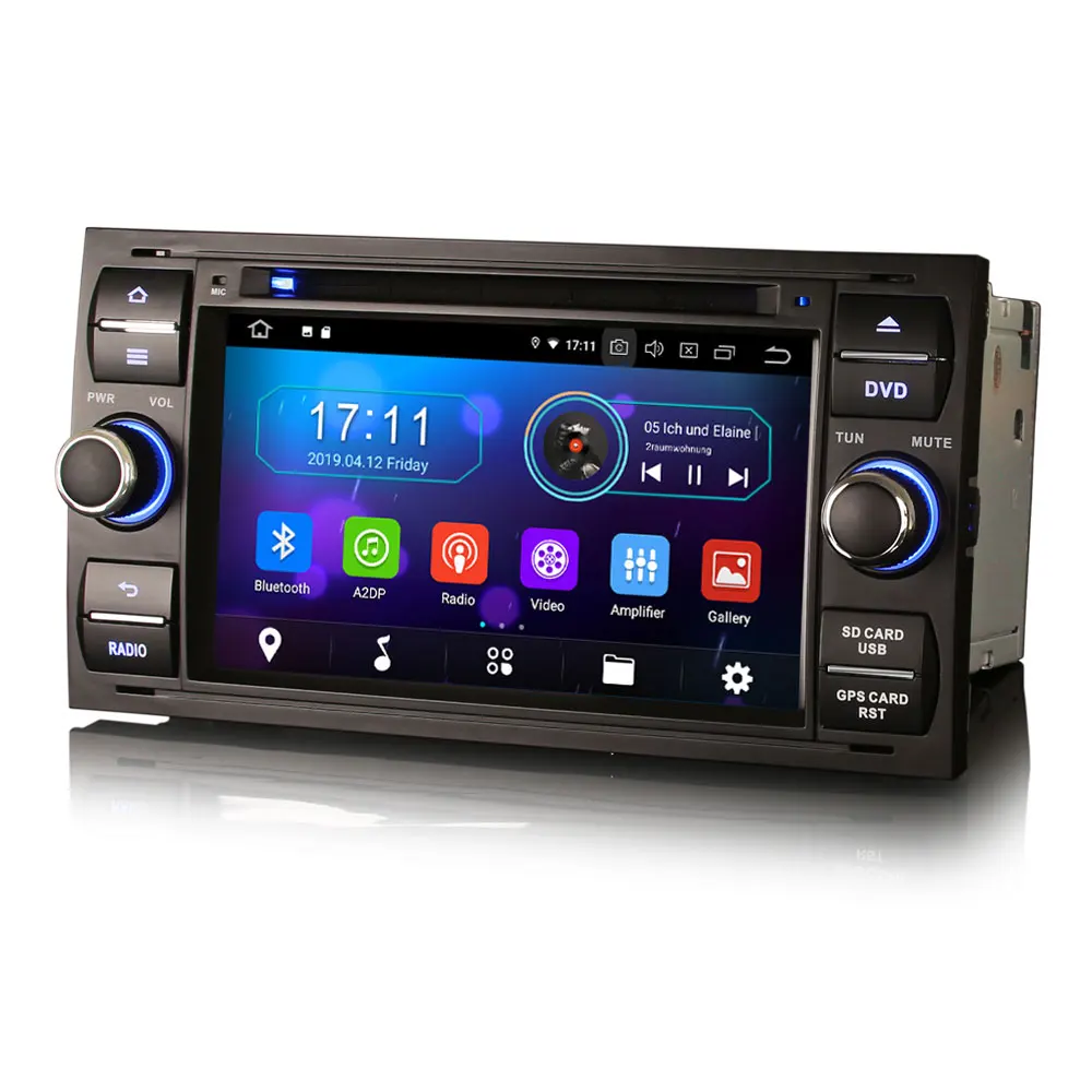 Top 7" Android 9.0 OS Car DVD Multimedia GPS Radio for Ford Fiesta 2005-2008 & Galaxy 2005-2007 & Kuga 2008-2011 & Focus 2005-2007 1